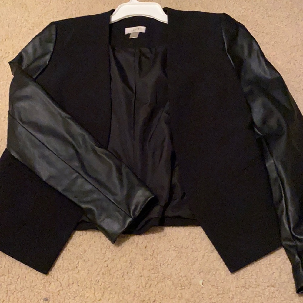 Half leather blazer